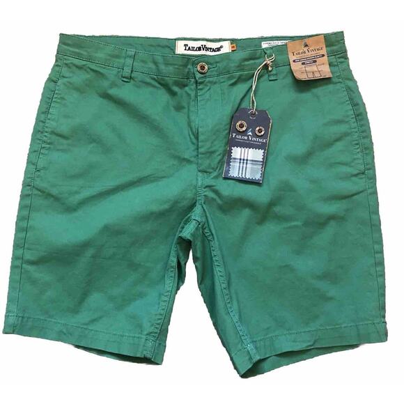 Tailor Vintage Shorts Mens Greenwich Slim Fit Size 38 Cotton Connecticut Stretch - Picture 1 of 5